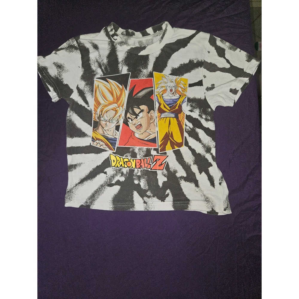 Dragon Ball Z Boys Small 8 Tie Dye Graphic T-Shirt Goku Super Saiyan Anime Tee
